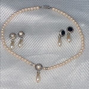 Elegant Pearl Necklace and Earring Sets
